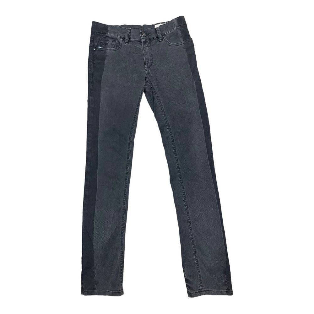 Diesel  LIVY Black Stretch Denim Jeans Womens Sz Tag 26 Two Tone Low Rise Edgy